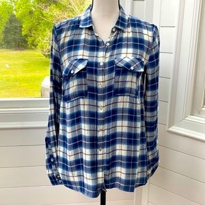 EUC Women’s ESPRIT Blue Plaid Blouse